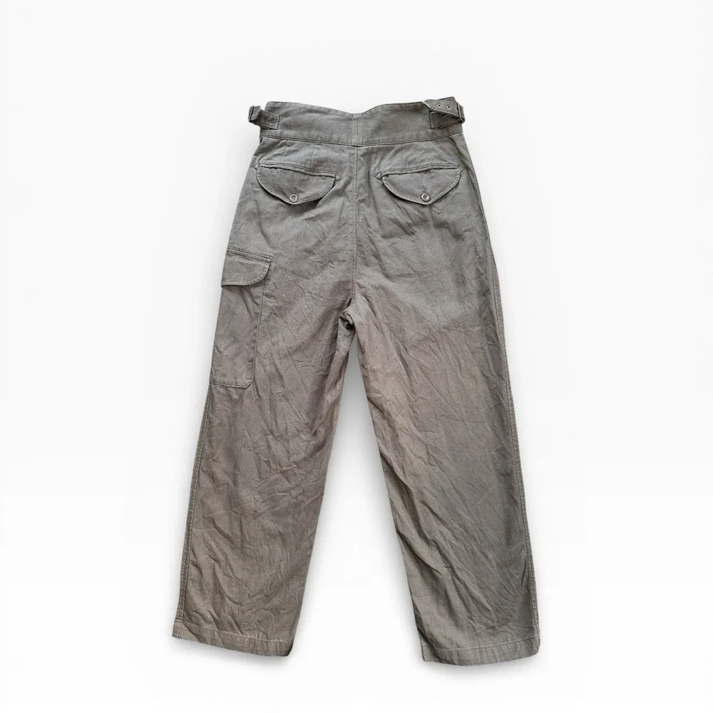 Banana Republic Cargo Pants Womens 8 Brown Excellent High Rise Cotton Linen Wide